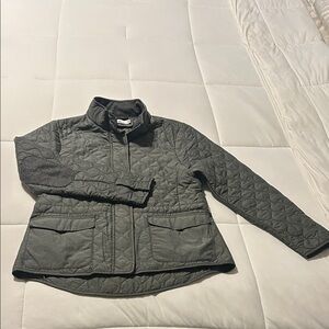 Peter Millar Women's Quilted Utility Jacket in army green, size M.